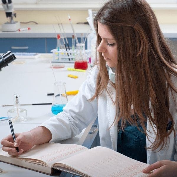 medical student writing